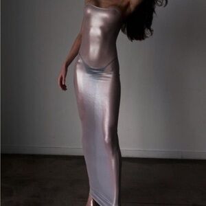 Subsurface Pearl Mesh Maxi Dress